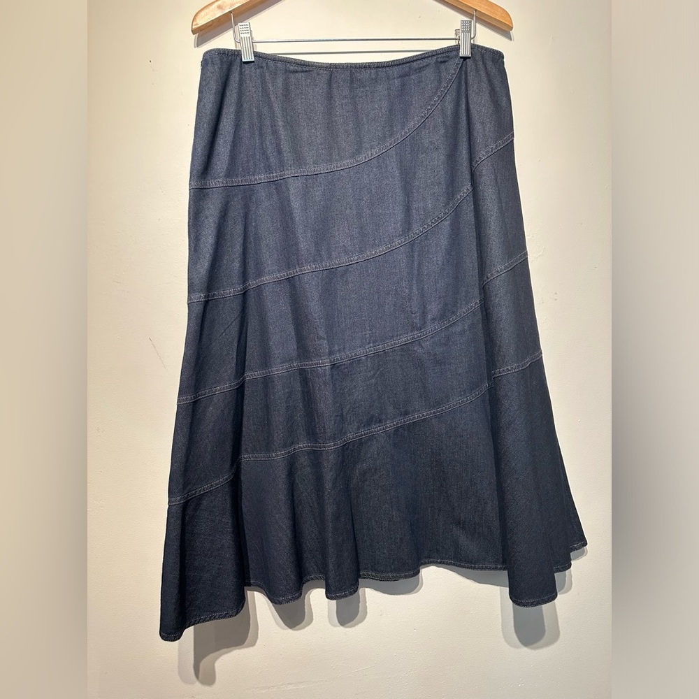 Vintage Liz Claiborne Denim Midi Skirt